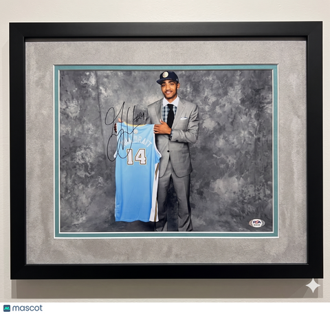 Gary Harris Denver Nuggets Signed Basketball 11x14 Custom Framed Photo PSA
