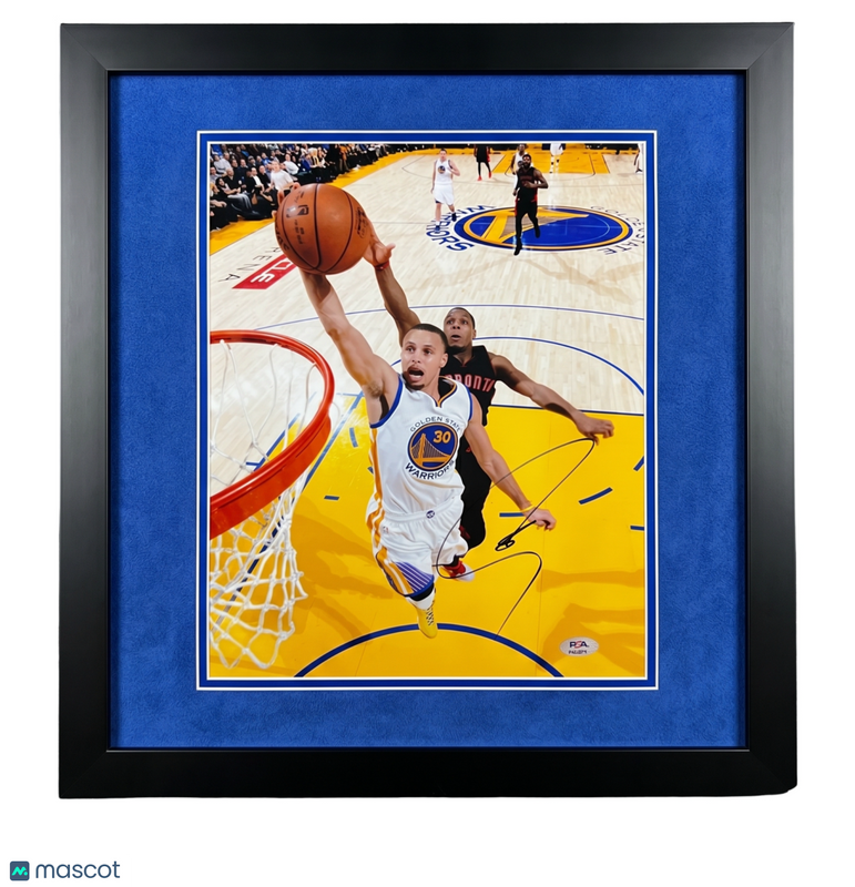 Stephen Curry Golden State Warriors Signed 11x14 Custom Framed Photo PSA