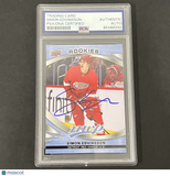 2023 Upper Deck MVP Hockey #247 Simon Edvinsson signed card PSA Red Wings RC