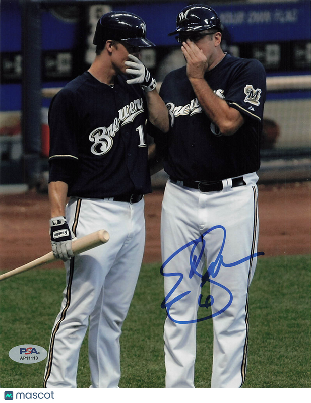 Ed Sedar Milwaukee Brewers Signed 8x10 Photo PSA