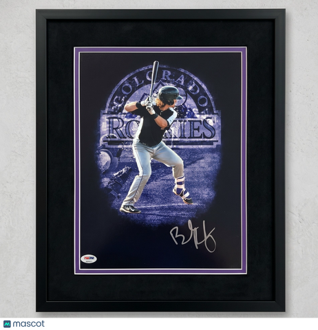 Brendan Rodgers Colorado Rockies Signed 11x14 Custom Framed Photo PSA
