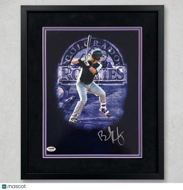 Brendan Rodgers Colorado Rockies Signed 11x14 Custom Framed Photo PSA