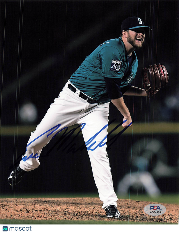 Evan Marshall Seattle Mariners Signed 8x10 Photo PSA