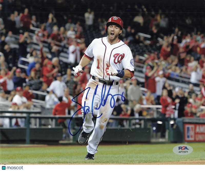 Steven Lombardozzi Jr. Washington Nationals Signed 8x10 Photo PSA