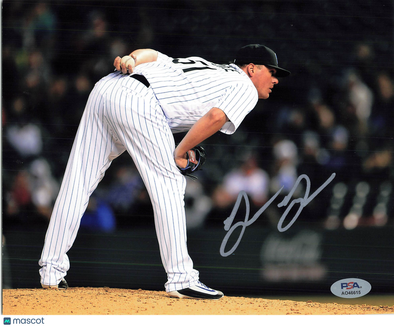 Jake McGee Colorado Rockies Signed 8x10 Photo PSA