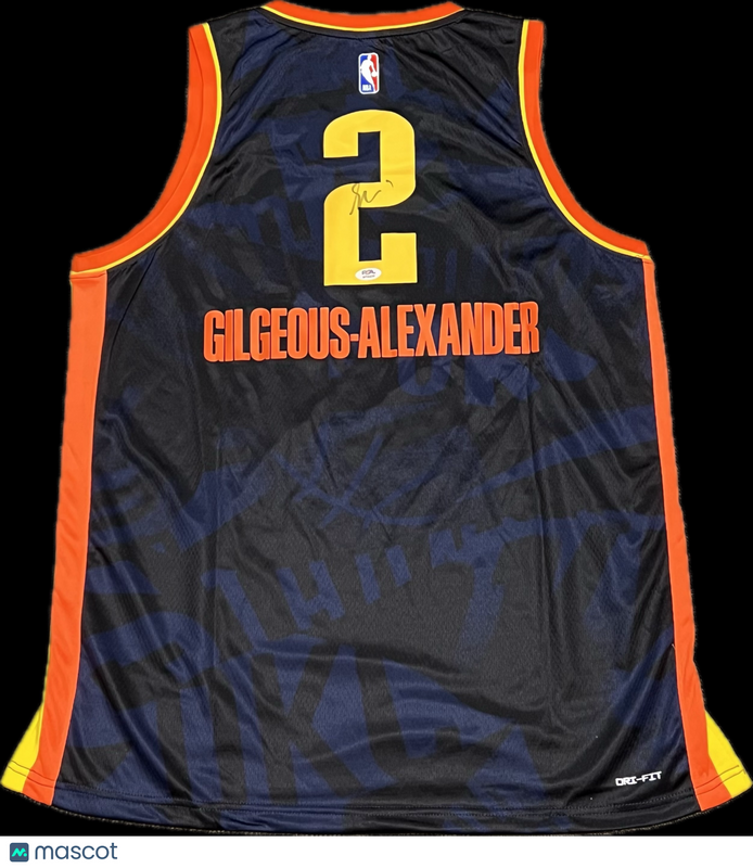 Shai Gilgeous-Alexander Signed Jersey PSA Oklahoma City Thunder Autographed