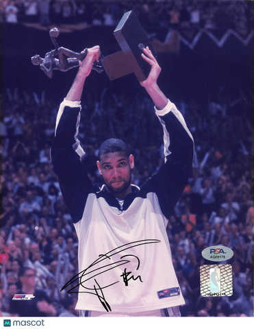 Tim Duncan Signed 8x10 Photo PSA Autographed