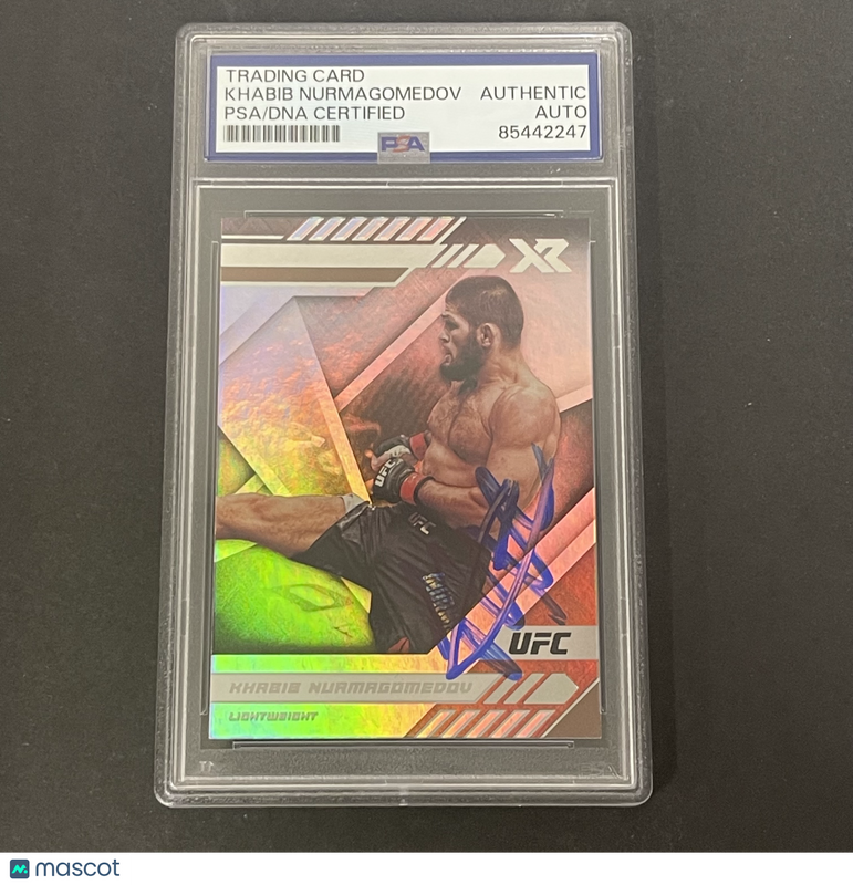 2021 Panini Chronicles #190 Khabib Nurmagomedov XR-UFC signed card PSA