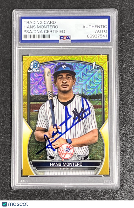 2023 Topps 1st Bowman Chrome #BCP-173 25/75 Hans Montero Signed Card Auto PSA Sl