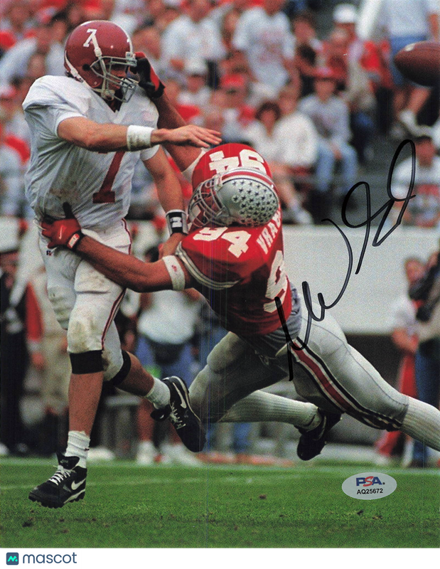 Mike Vrabel Signed Ohio State Buckeyes Football 8x10 Photo Autographed