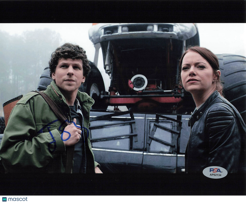Jesse Eisenberg Signed 8x10 Zombieland Photo PSA Autographed
