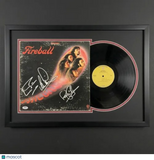 Ian Gillan,Roger Glover,Ian Paice Signed Fire Ball Custom Framed Vinyl PSA Auth