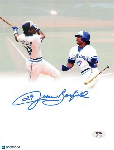 Jesse Barfield Toronto Blue Jays Signed 8x10 Photo PSA