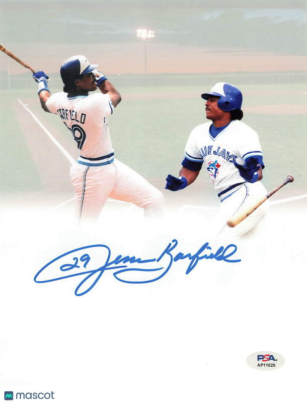 Jesse Barfield Toronto Blue Jays Signed 8x10 Photo PSA