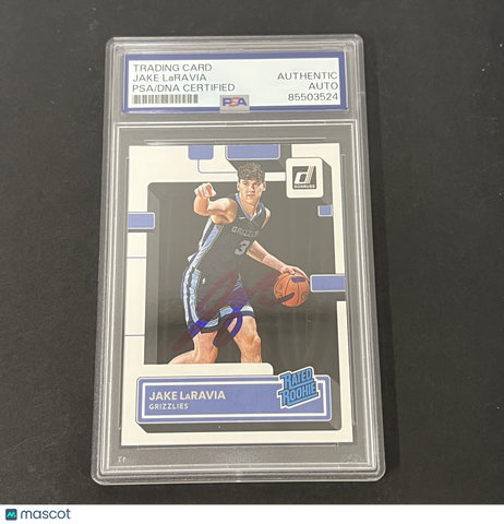 Panini 2022-23 Donruss #219 Jake LaRavia signed card PSA
