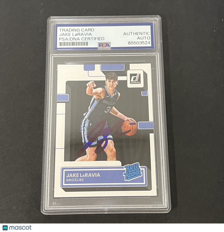 Panini 2022-23 Donruss #219 Jake LaRavia signed card PSA