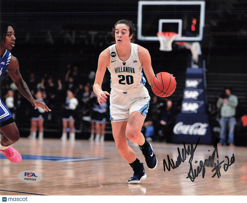 Maddy Siegrist Villanova Wildcats Signed Basketball 8x10 Photo PSA