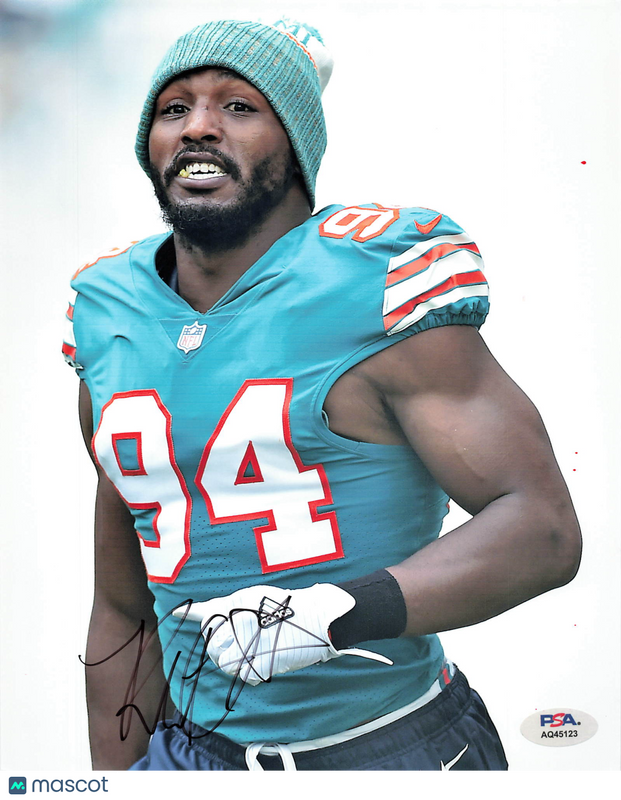 Robert Quinn Signed Miami Dolphins Football 8x10 Photo PSA Autographed