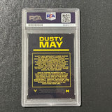 2025 Valiant Management Dusty May Signed Card Auto PSA Slabbed Wolverines