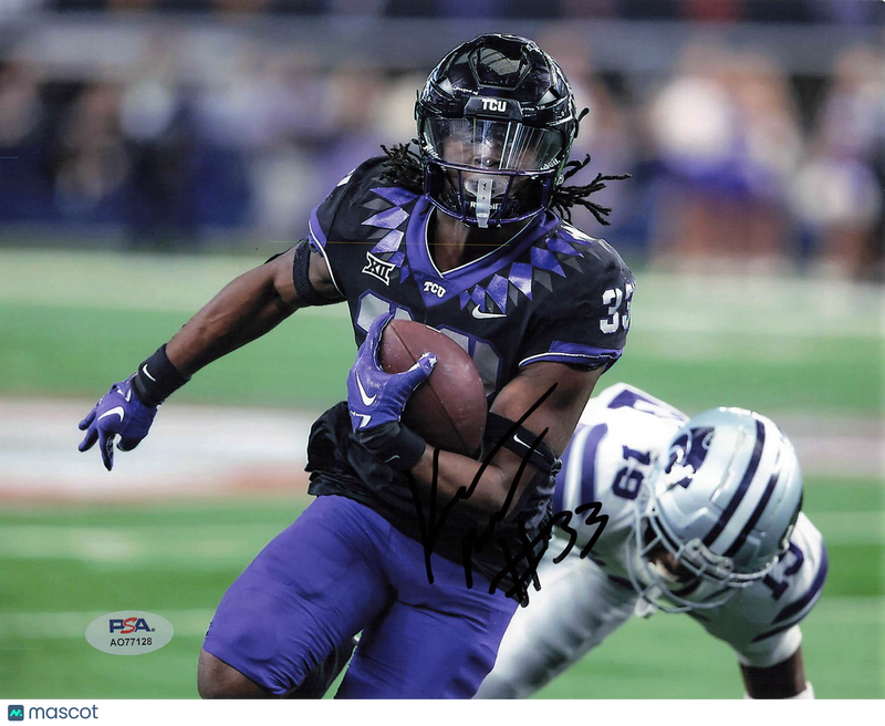 Kendre Miller Signed TCU Horned Frogs Football 8x10 Photo PSA Autographed