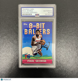 2025 Topps 8-Bit Ballers#8B-7 Paul George Signed Card PSA Philadelphia 76ers
