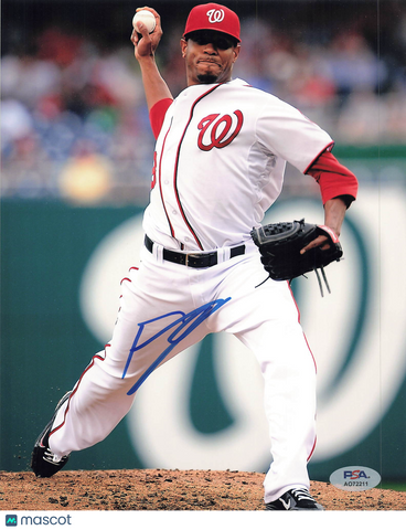 Edwin Jackson Signed 8x10 Photo PSA Washington Nationals