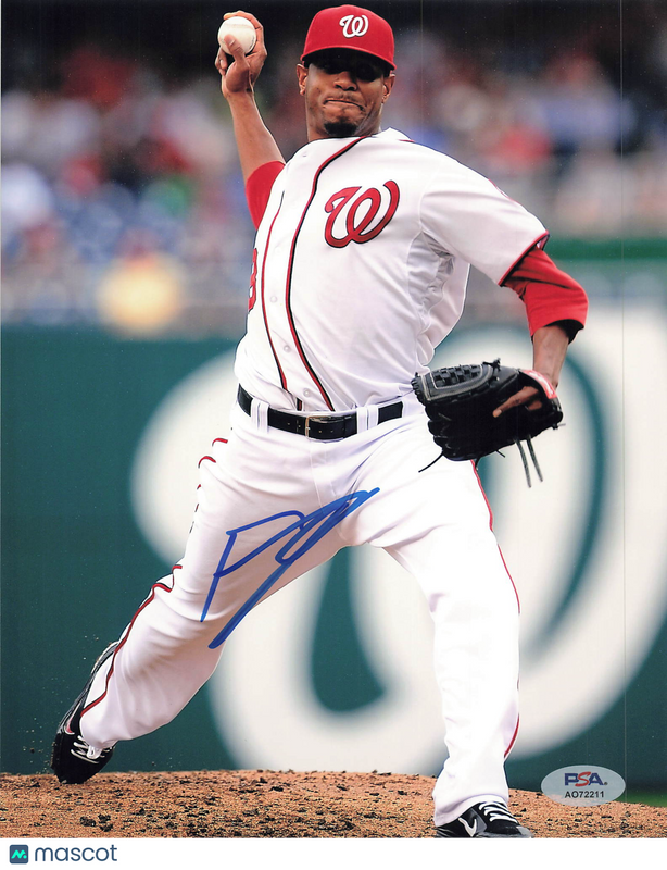 Edwin Jackson Signed 8x10 Photo PSA Washington Nationals