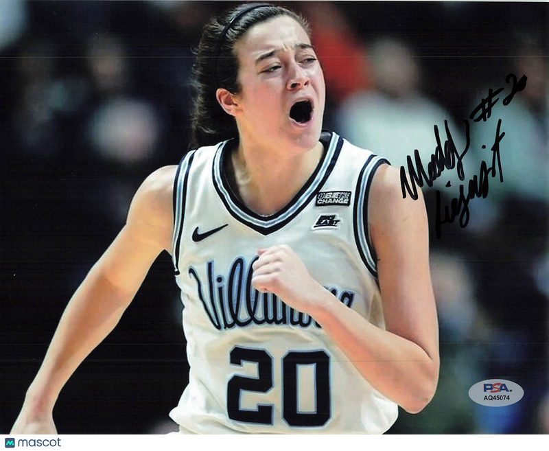 Maddy Siegrist Villanova Wildcats Signed Basketball 8x10 Photo PSA