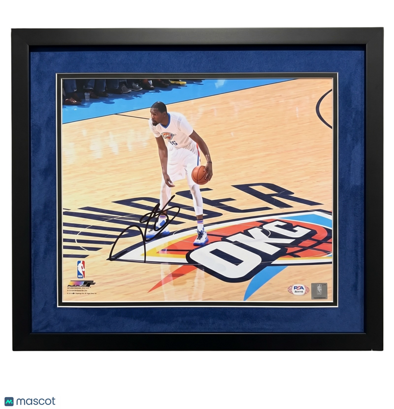 Kevin Durant Oklahoma City Thunder Signed 11x14 Custom Framed Photo PSA