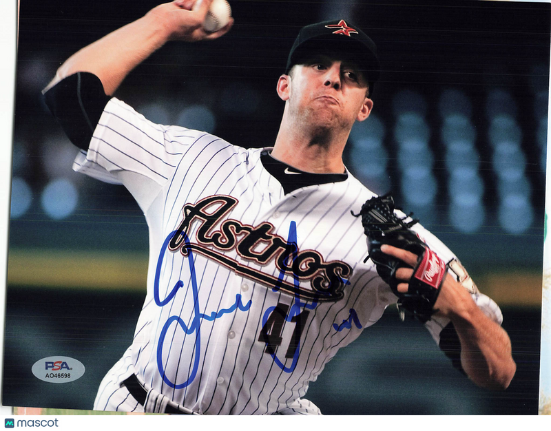 Jordan Lyles Houston Astros Signed 8x10 Photo PSA