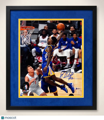 Jordan Bell Golden State Warriors Signed 11x14 Custom Framed Photo BAS