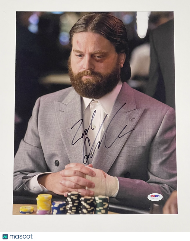 Zach Galifianakis signed 11x14 Photo PSA Autographed The Hangover