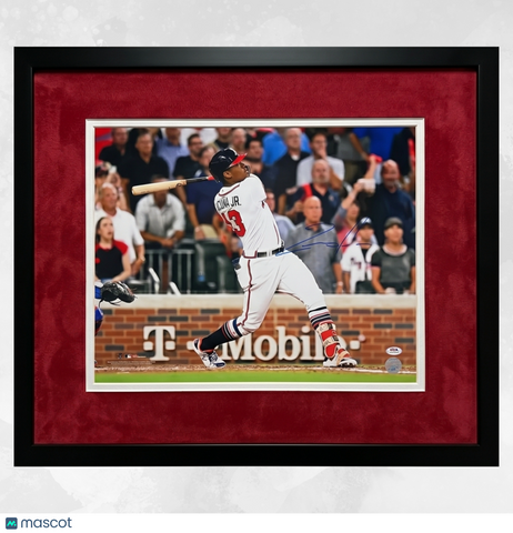 Ronald Acuna Jr Atlanta Braves Signed 16x20 Custom Framed Photo PSA