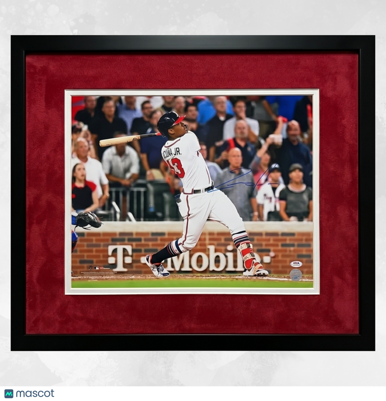 Ronald Acuna Jr Atlanta Braves Signed 16x20 Custom Framed Photo PSA