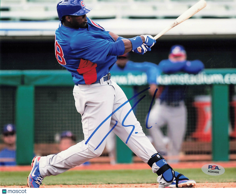 Jorge Soler Chicago Cubs Signed 8x10 Photo PSA