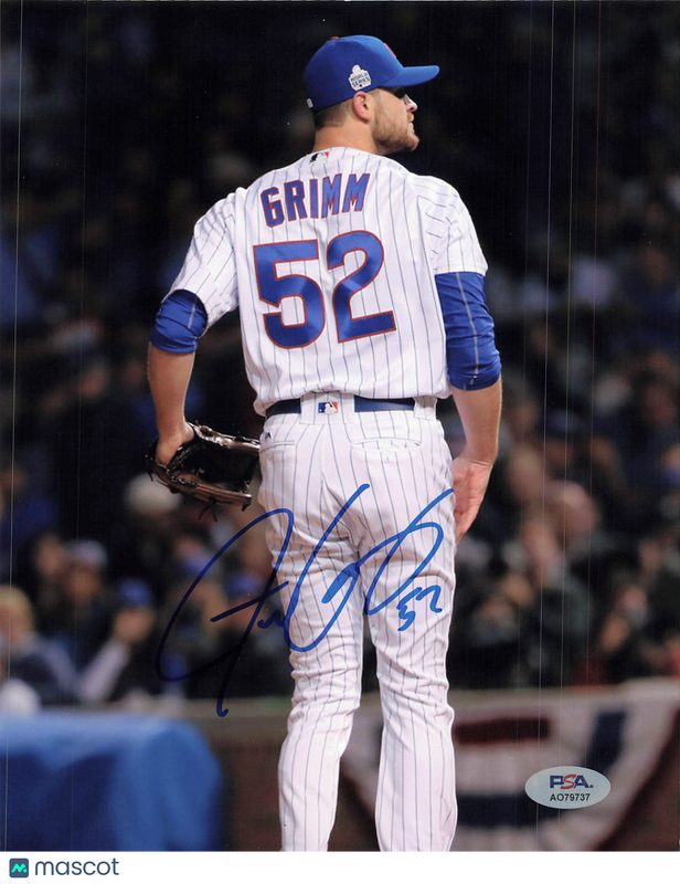 Justin Grimm Chicago Cubs Signed 8x10 Photo PSA