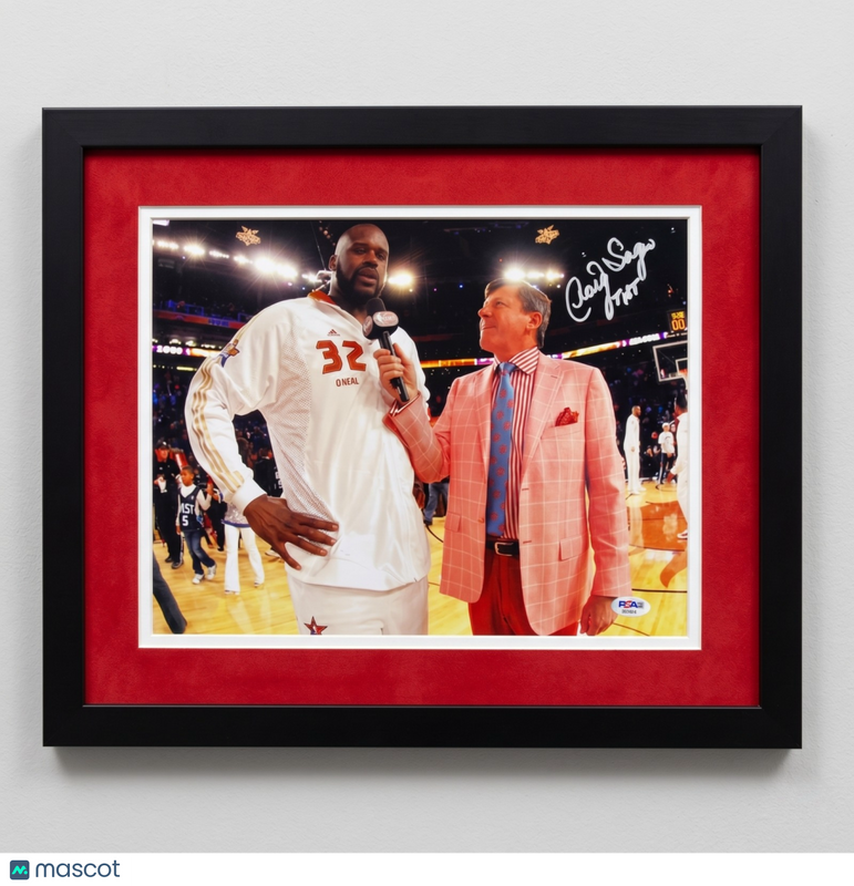 Craig Sager Signed Basketball 11x14 Custom Framed Photo PSA