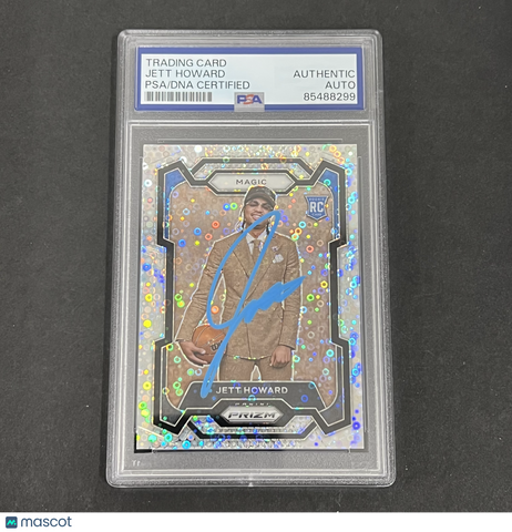 2023-24 Panini #132 Jett Howard Silver Disco Prizm Rookie signed card PSA