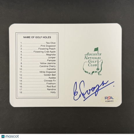 Erik van Rooyen Signed Masters Golf Scorecards PSA Autographed