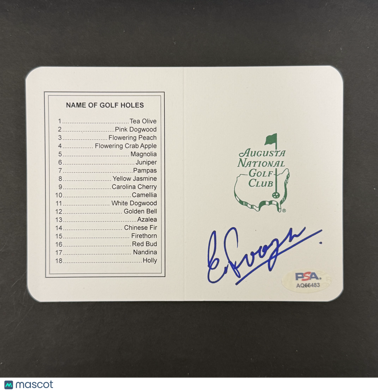 Erik van Rooyen Signed Masters Golf Scorecards PSA Autographed