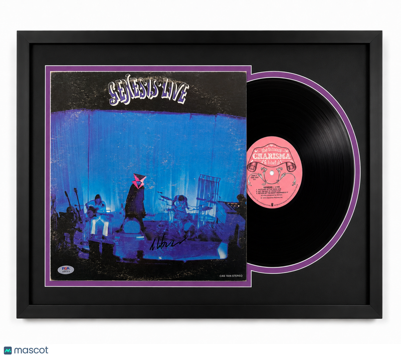 Steve Hackett Signed Genesis Live Custom Framed Vinyl Album PSA Auth