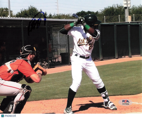 Lazaro Armenteros Oakland Athletics Signed 8x10 Photo PSA
