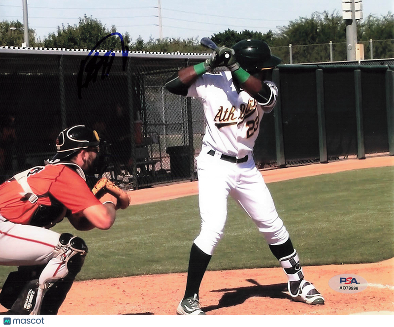 Lazaro Armenteros Oakland Athletics Signed 8x10 Photo PSA