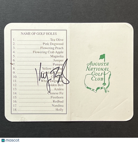 Keegan Bradley Signed Golf Scorecard PSA Autographed