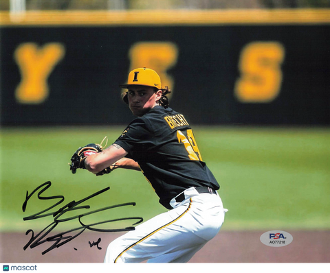 Brody Brecht Signed photo PSA Iowa Hawkeyes