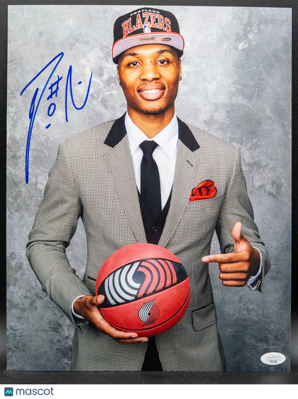 Damian Lillard Signed 11x14 Photo JSA Portland Trail Blazers