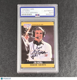 1990 Pro Set Jim Mora Signed Card Auto PSA Slabbed New Orleans Saints