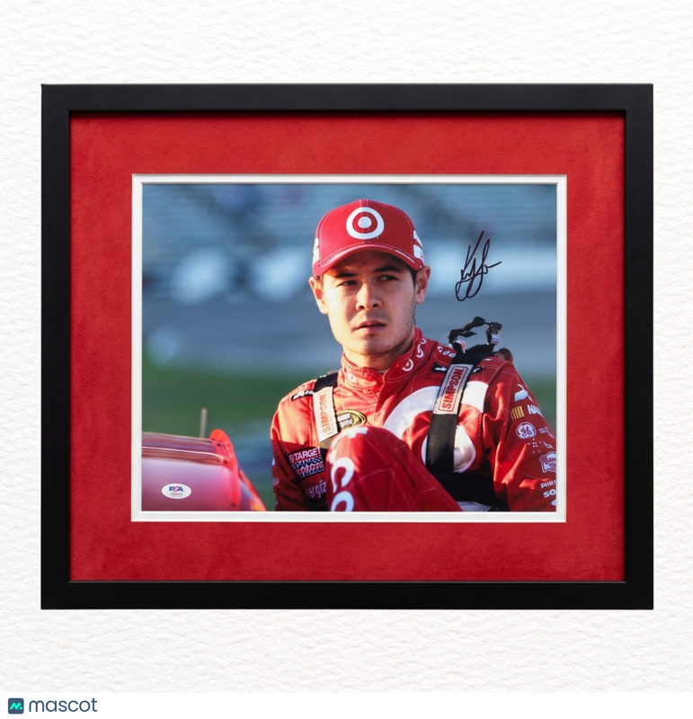Kyle Larson Signed Racing 11x14 Custom Framed Photo PSA Autographed