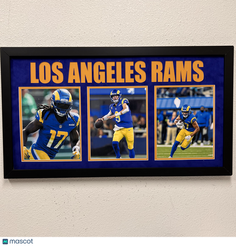 Davante Adams, Matthew Stafford, Puka Nacua 3-Photo Framed Los Angeles Rams
