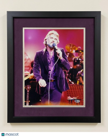 Kenny Rogers Signed 11x14 Framed Photo BAS Autographed